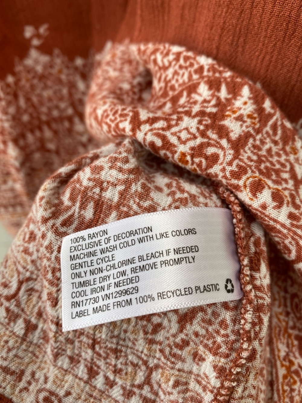 Knox Rose Rust Embroidered Peasant Tunic - Picture 3 of 4